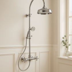 PB Classic tuš steber klasičen s termostatsko pipo in deževno prho krom